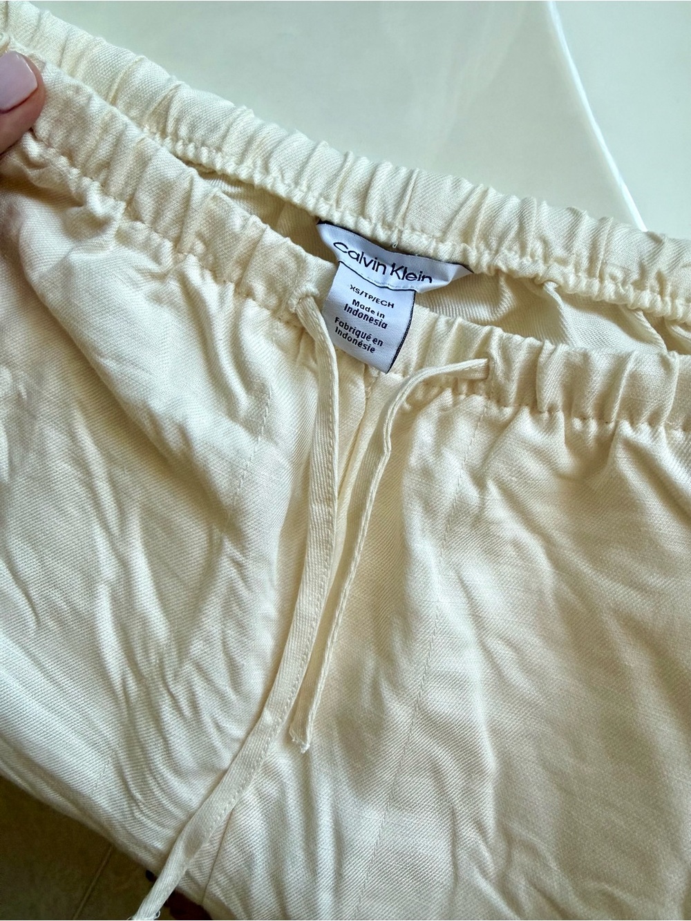 Calvin Klein Cream linen pants